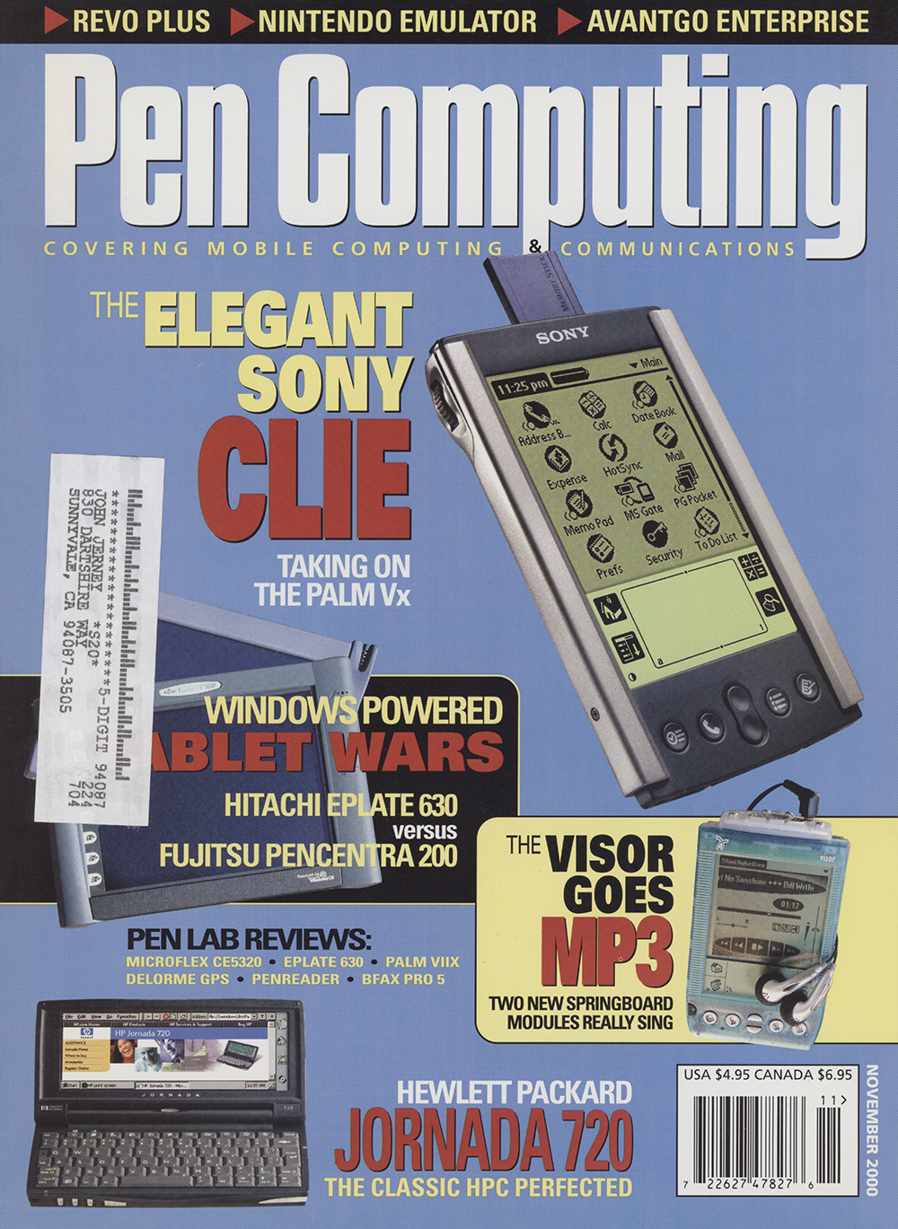 Pen Computing Magazine – November 2000 (Cover)